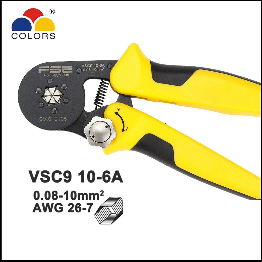 tool VSC9 10-6A Mini self-adjustable crimping pliers 26-7AWG 0.08-10.0mm2