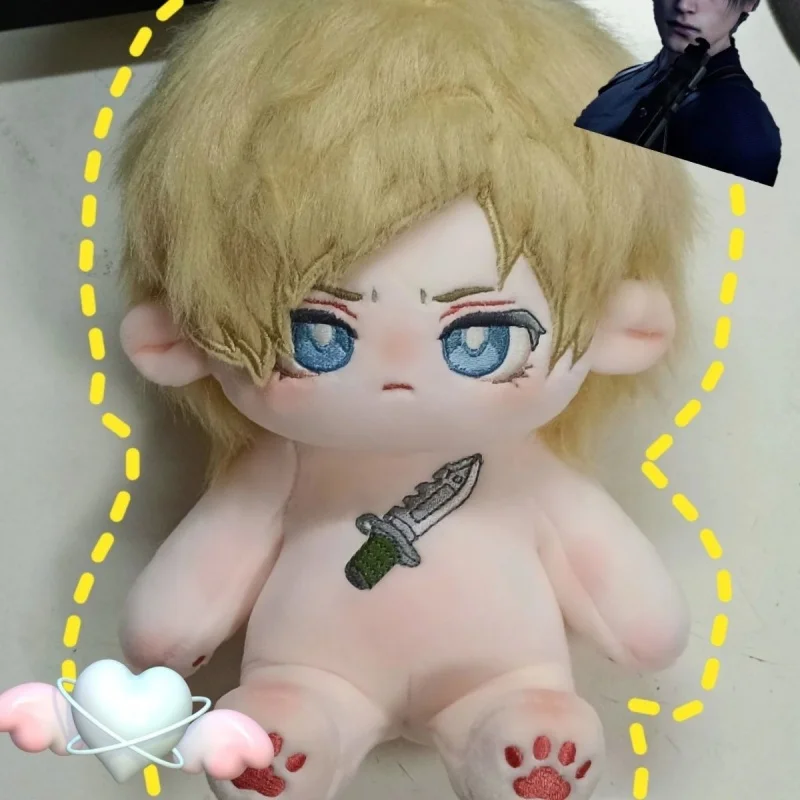 Game Leon Scott Kennedy 20cm Nude Body Plush Doll Toys Soft Stuffed Plushie a6825