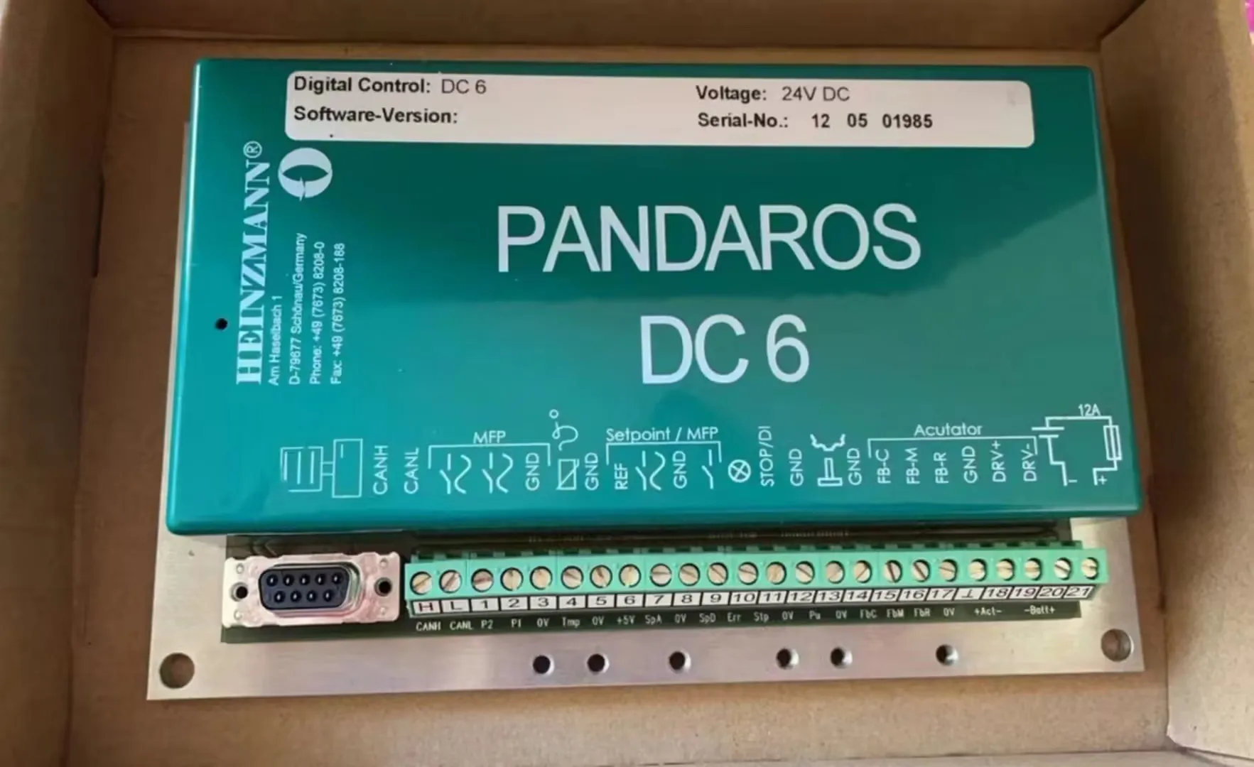 Original Heinzmann Pandaros DC 6 Generator Speed Control Module Dual Pandaros Speed Governor Generator Spare Parts