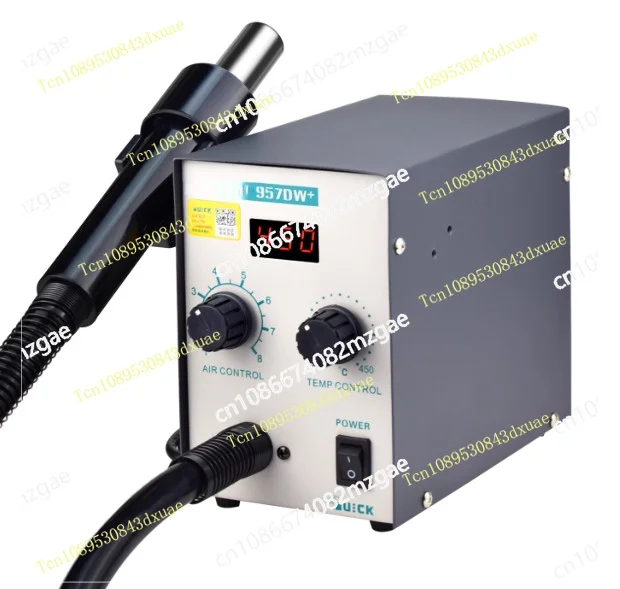 957DW+ Hot Air Gun 220v/580W Adjustable Temperature LED Temperature Digital Display With Helical Wind 1pc