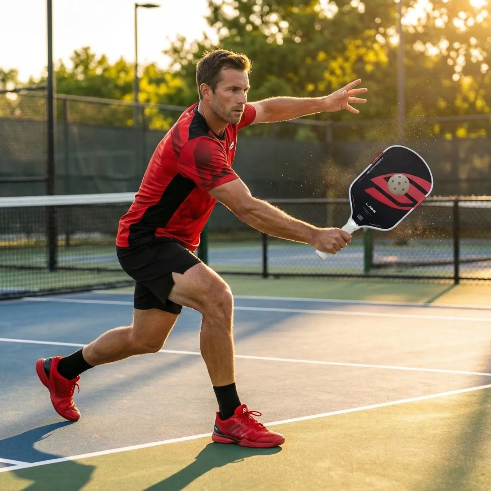 

Stick LABS Portable Boomstick Core Elongated 16mm Pickleball Paddle with Balanced MOI Training System for Entertainment