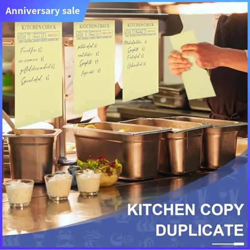 

A75P-50 Pack Guest Check For Servers 2Part Carbonless Waiter Notepad Food Order Tickets For Bar Cafe Restaurant,2500 Total