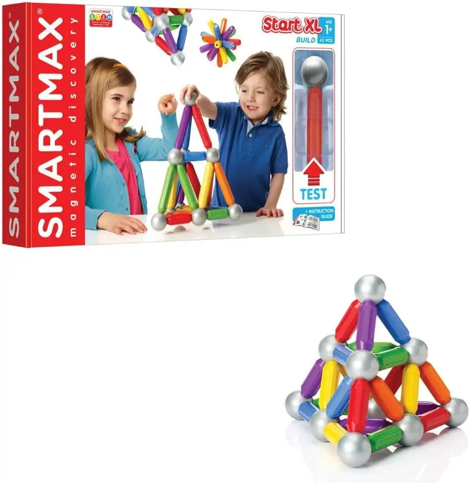 Start XL (42 pcs) STEM Magnetic Discovery Building Set Featuring Safe, Extra-Strong, Oversized Building Pieces for Ages 3+