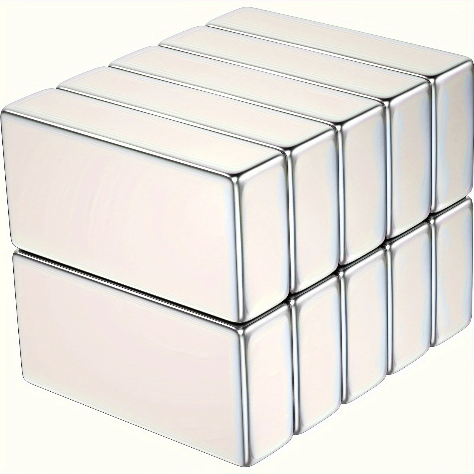 10pcs  20x10x5 Magnets Bar, Rectangular Magnets For Office And Tool Storage, Storage Magnet, Map Magnet, Drawer Closing Magnet