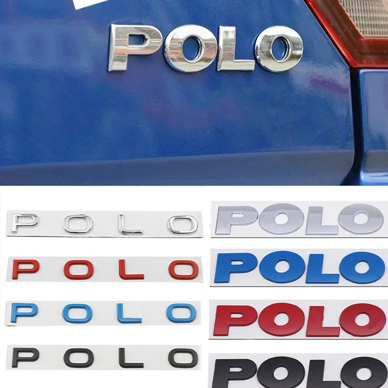 Polo Logo Car Trunk Emblem Sticker Accessories For Volkswagen VW GTI Rline R Golf MK8 Passat Magotan Tiguan Bora Jetta Santana