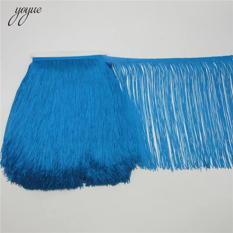 YOYUE 1 Yard 30CM Long Lace Fringe Trim Tassel Fringe Trimming For Diy Latin Dress Stage Clothes Accessories Lace Ribbon