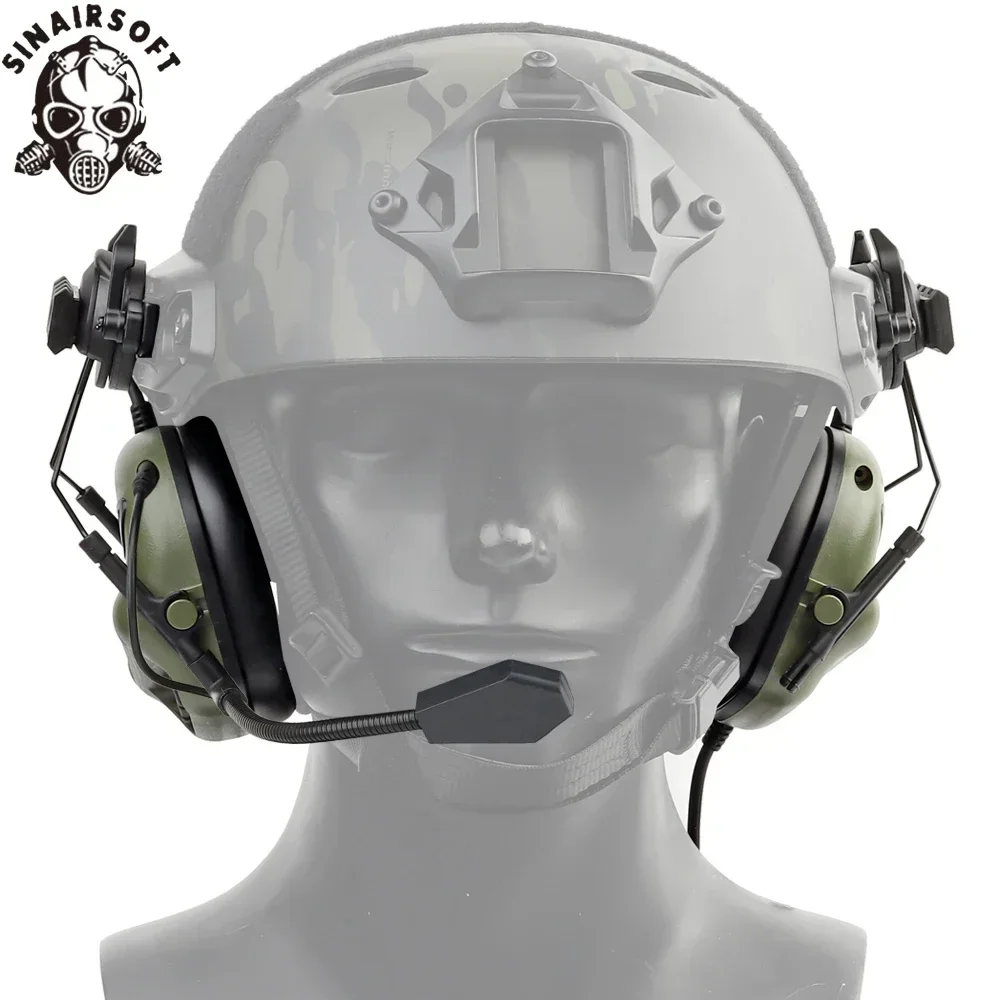 Auriculares tácticos Gen5, auriculares con cancelación de ruido sin selección para casco Militar, auriculares Baofeng Radio PTT, adaptador, auriculares móviles