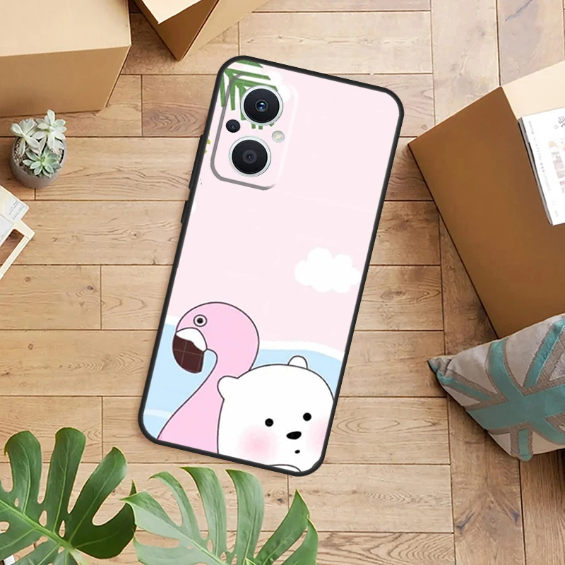 Étui ours polaire mignon pour OPPO Find X5 X6 Pro X2 Bery Neo Lite, OPPO Reno 10 Pro 8T 5Z 4Z 4 6 7 8 5 Lite