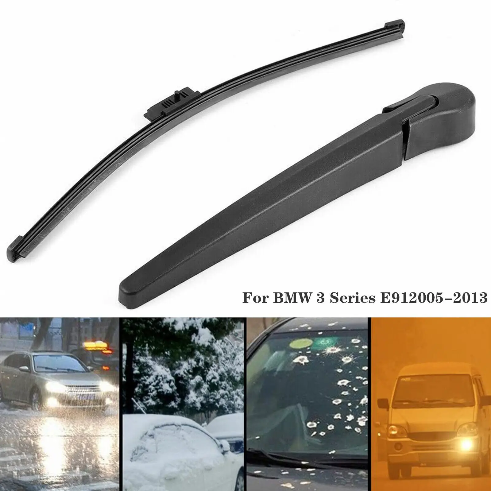 Pára-brisas traseiro janela Wiper braço e lâmina para BMW Série 3, E91 2005-2013, Auto limpadores de pára-brisas e peças