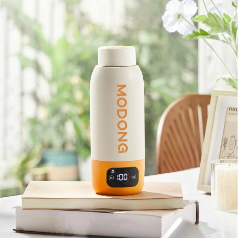 

Portable electric water cup thermal insulation water cup travel heating kettle vacuum small electric water cup