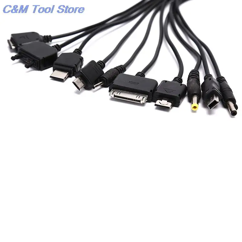 Multi Pin Cable Charger USB Adapter Cable Data Wire Cord 10 in 1 Multifunction USB Data Transfer Cable Universal