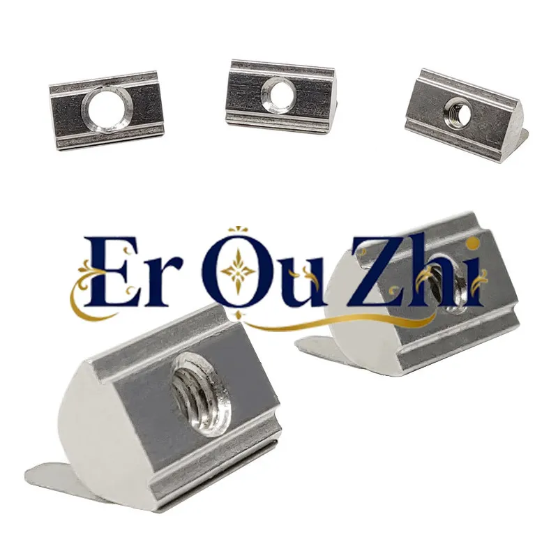 Aluminum Profile Nut T Slider Steel Ball Elastic Shrapnel European Standard National Standard Square 2030405M6M8 Hammerhead Ship