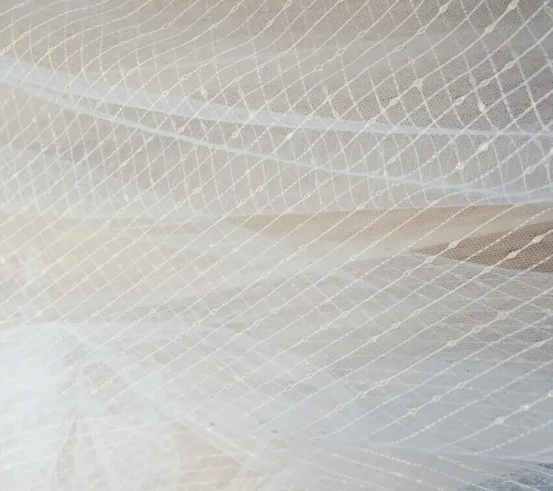 7 colors Black gold dot mesh lace fabric, Silver dot embroidery tulle fabric small dots for wedding lace bridal lace dress