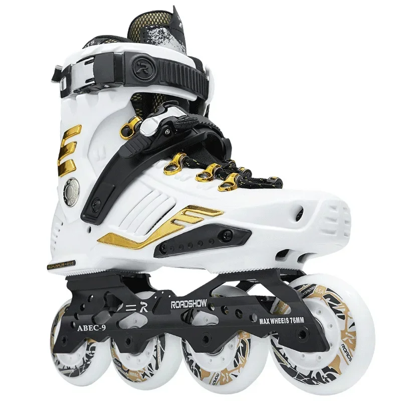 

New RX6 roller skates adult skates men's and women's single-row flat shoes adult roller skates beginner straight wheel
