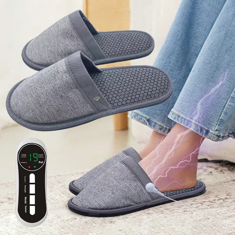 Foot Massager Slippers Electric Feet Massage Shoes with Remote Control Pulse Muscle Stimulator Foot Massager to Relieve Pain