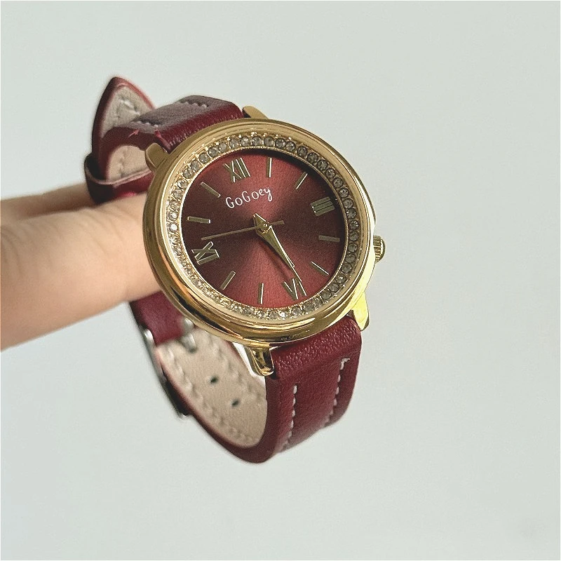 

Высококачественные брендовые женские часы, легкие роскошные часы с бриллиантами, элитные женские наручные часы с кожаным ремешком, Relogio Ferminino, дропшиппинг