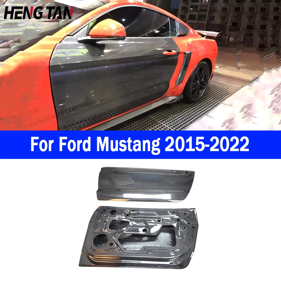 For Ford Mustang 2015-2023 Carbon fiber car door fender side door panel Decorative accessories body kit