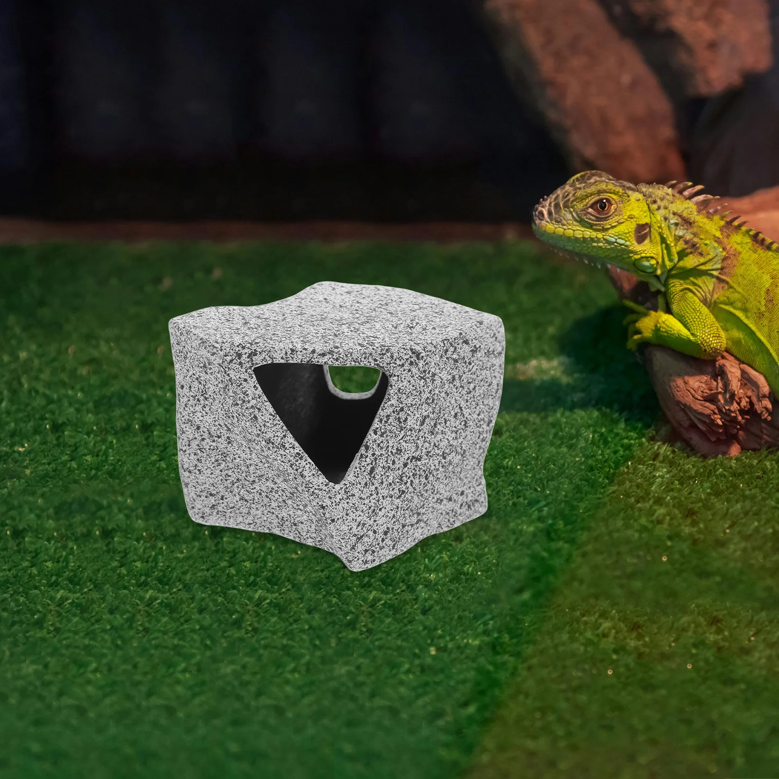 Aquarium Rock Decorations Purple Sand Stackable Fish Tank Shelter Reptile Cave Decor Shrimp Hiding Spot Betta Fish