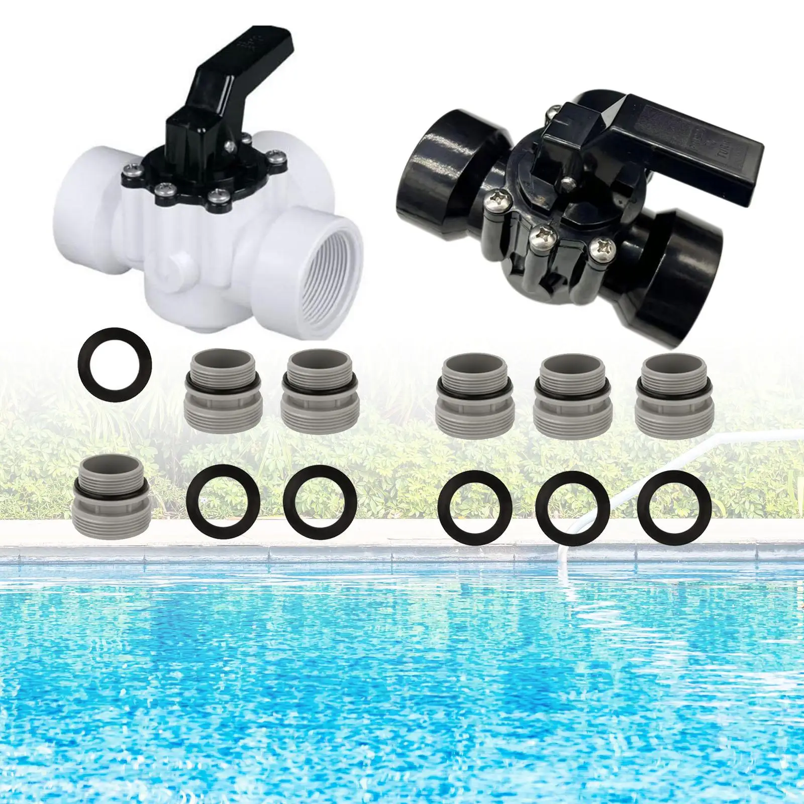 Three Way Diverter Valve Sturdy Pool Diverter Valve Replacement Slip Valve 32mm