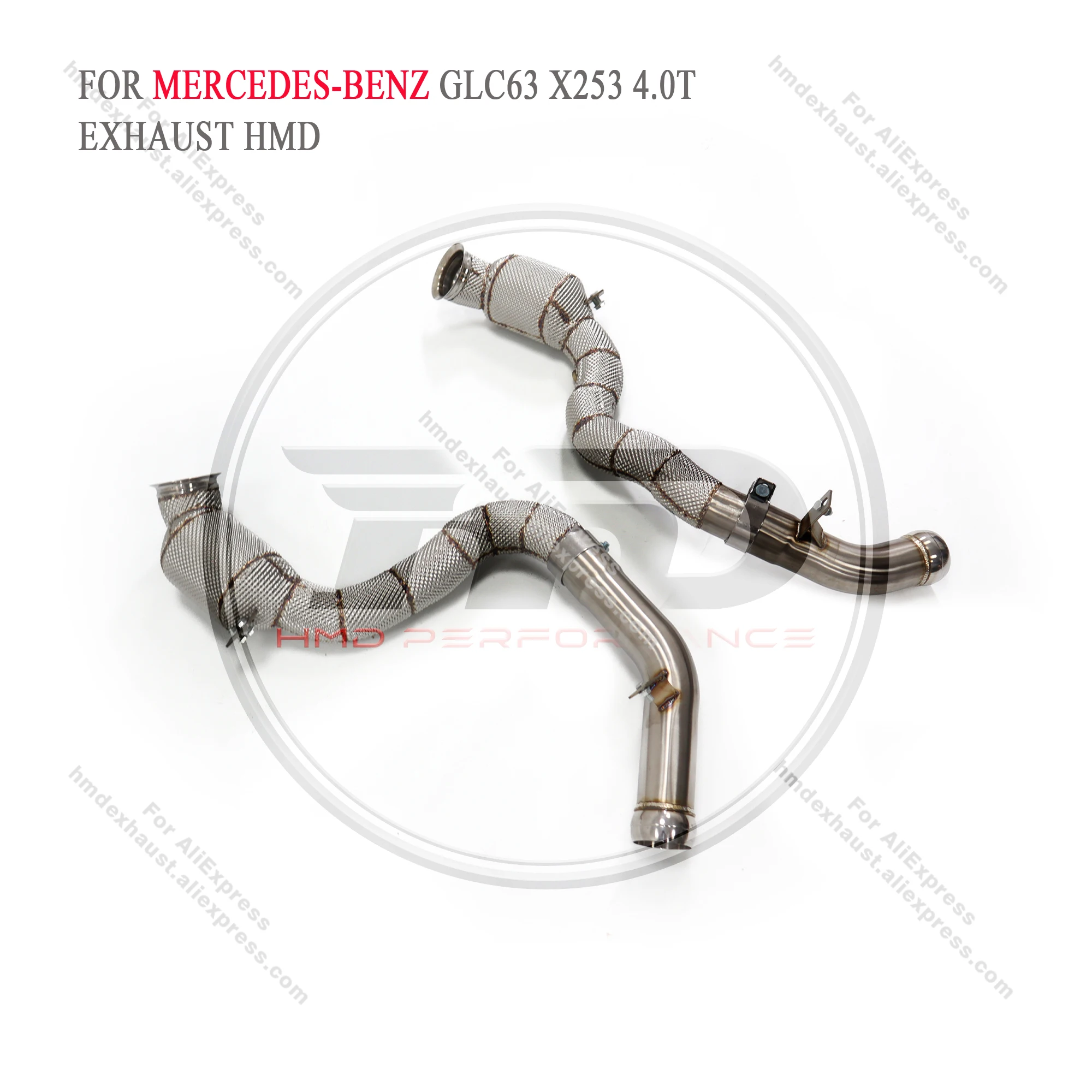 

HMD Exhaust System High Flow Performance Downpipe for Mercedes Benz GLC63 X253 4.0T With Heat Shield Pipe