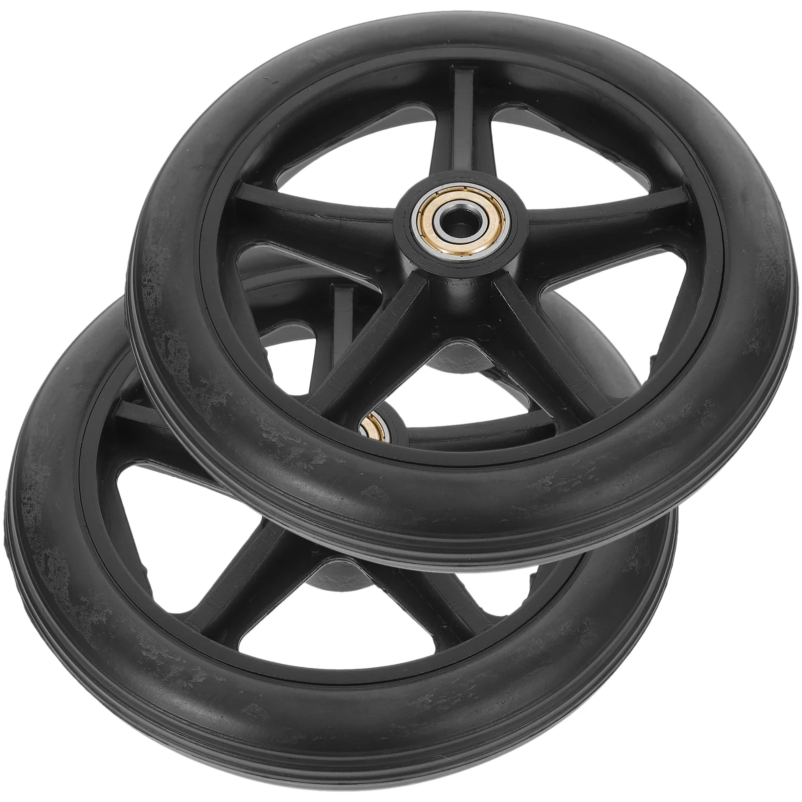 

2 Pcs Wheelchair Front Walker Wheels for Replacement Attachment 6 in Stroller Wagon