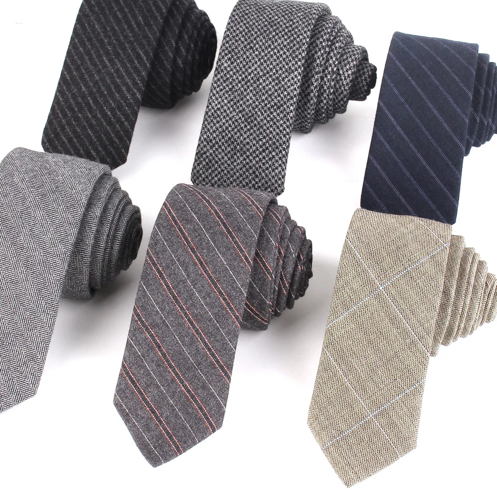 

Skinny Wool Neck Ties For Men Women Wedding Tie For Groom Woolen Ties Boy Girls Slim Striped Necktie Gravata Party Gifts Necktis