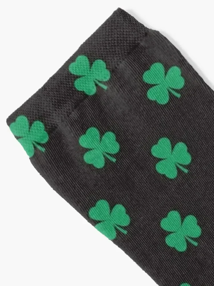 Lucky Irish Black and Green Shamrock Socks Lots christmas gifts loose Men Socks Luxury Brand Women's