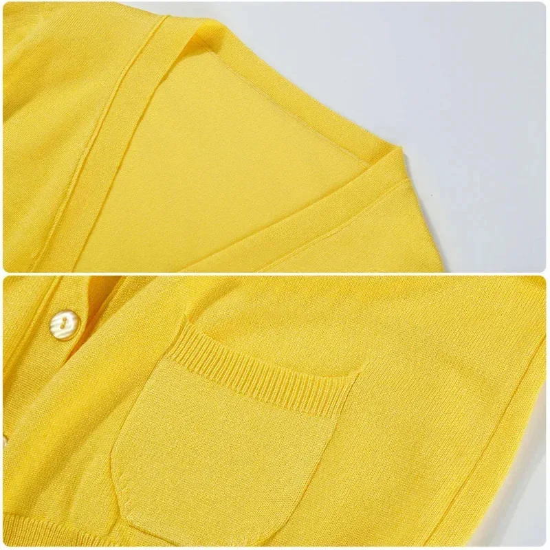 شير Horowitz تأثيري الكبار الأصفر منقوشة فستان بتصميم بدلة موحدة فيلم نفس M17