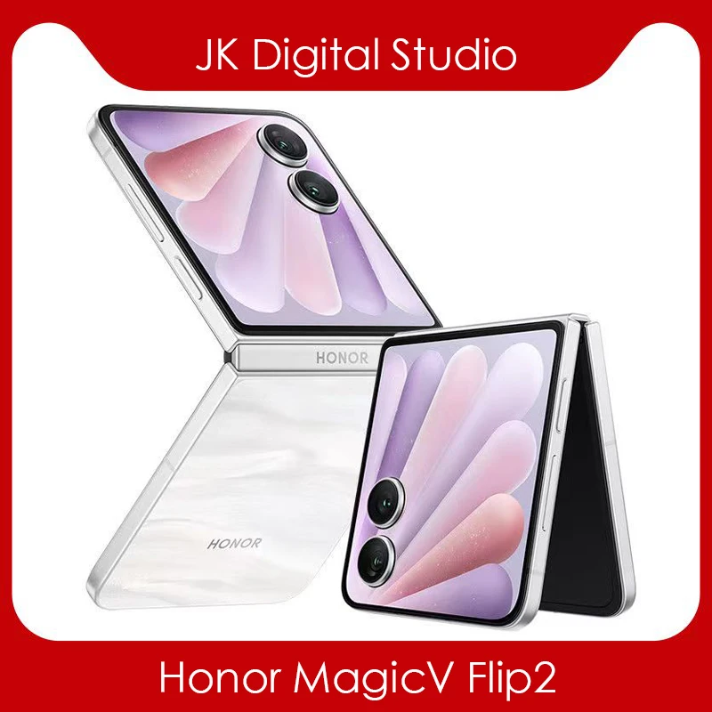 Original Honor Magic V Flip2 5G Smart Phone 6.82inch OLED Snapdragon8 Gen3 80W Super Charger 5500Mah 200MP MagicOS 9.0 OTA NFC