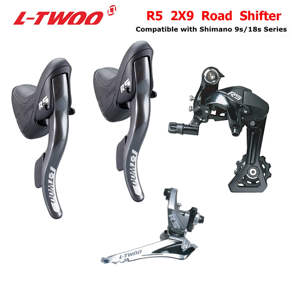 

LTWOO R5 2x9 Speed 18S Groupset Brake Shifter Lever 9v 18v Rear Derailleur Kit Road Bicycle Derailleur Suit Compatible SHIMANO