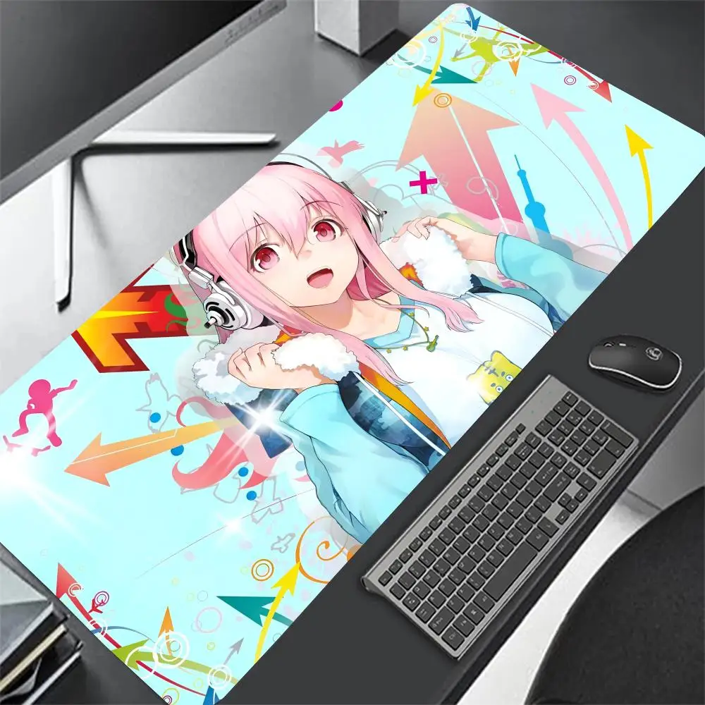 Anime Super Sonico Mousepad Large Gaming Mouse Pad LockEdge Thickened Computer Keyboard Table Desk Mat