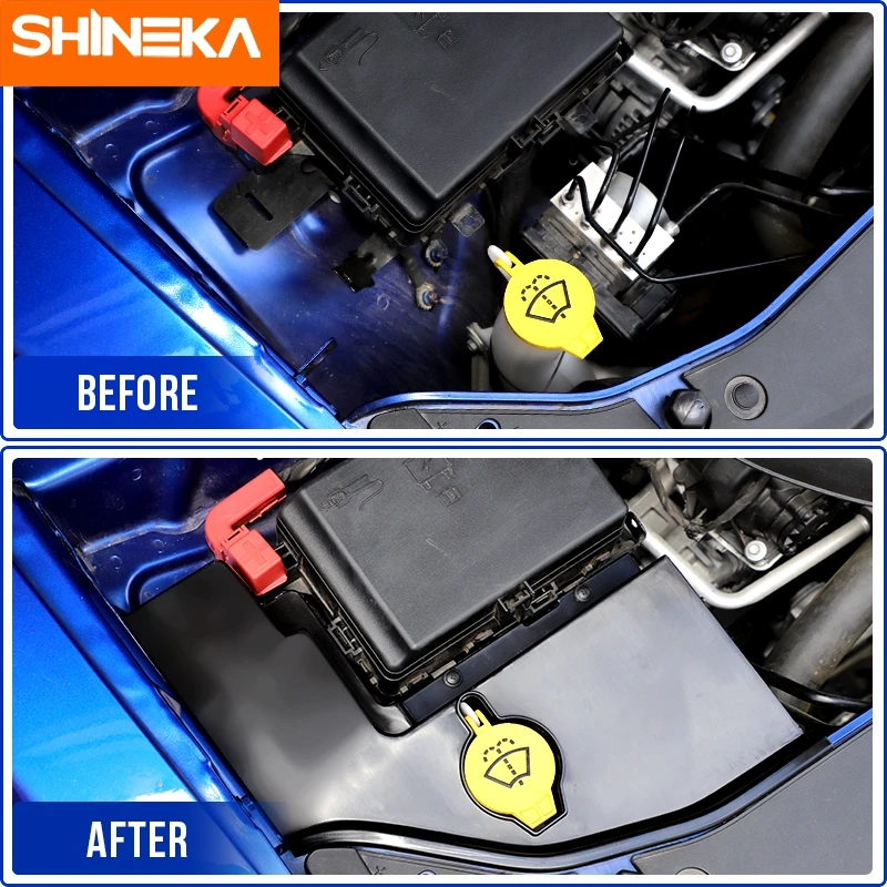 SHINEKA Car Windshield Wiper Spray Bottle Decoration Cover Accessories for Dodge Challenger Charger 2015 2016 2017 2018 2019 Up