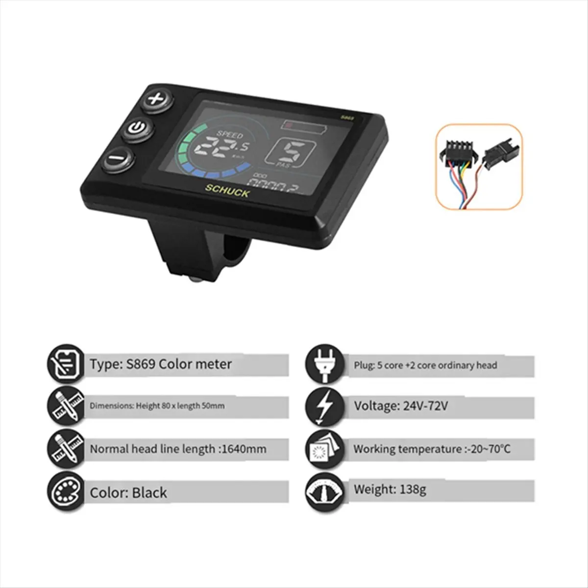 

Комплект для электровелосипеда XFDZ с 3-режимным синусоидальным контроллером 36В/48В 17А, дисплеем LCD S869 и курковым дросселем, аксессуары для электровелосипедов