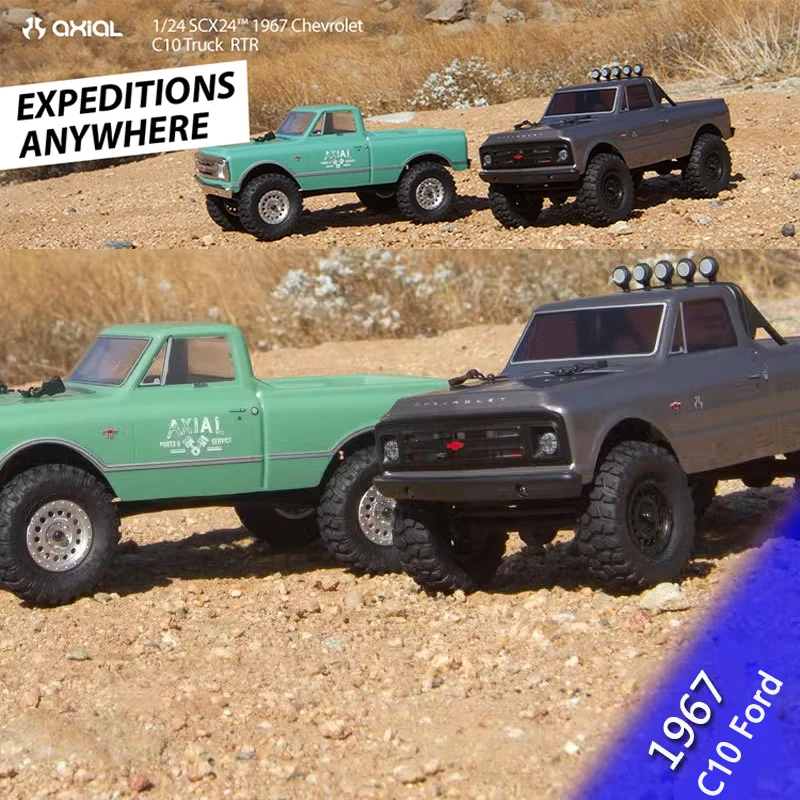 

Осевой SCX24 1/24 1967) C10 Ford Pickup RTR AXI00001 4WD с дистанционным управлением, внедорожник для скалолазания, игрушечный автомобиль для взрослых и детей