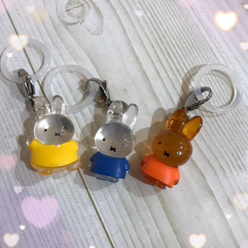 BANDAI Gashapon Toy Miffys Action Figures Cute Cartoon Rabbit Keychain Kawaii Doll Pendant Miffys Rabbit Model Toy Children Gift