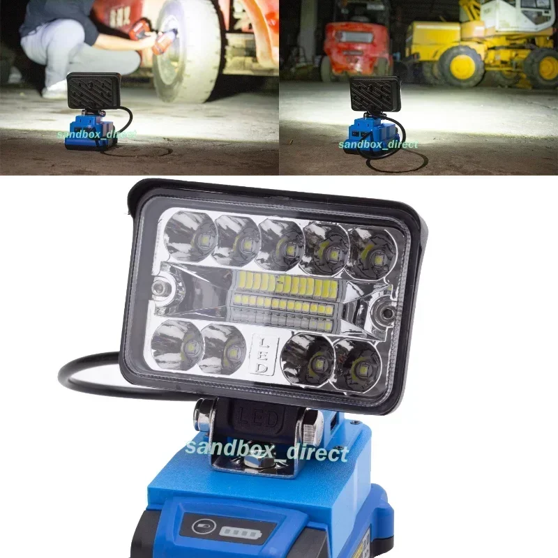 LED Work Light Works For Kobalt 24V Lithium Battery (2800LM)-With USB Port Power And Fast Charging Cordless Tool