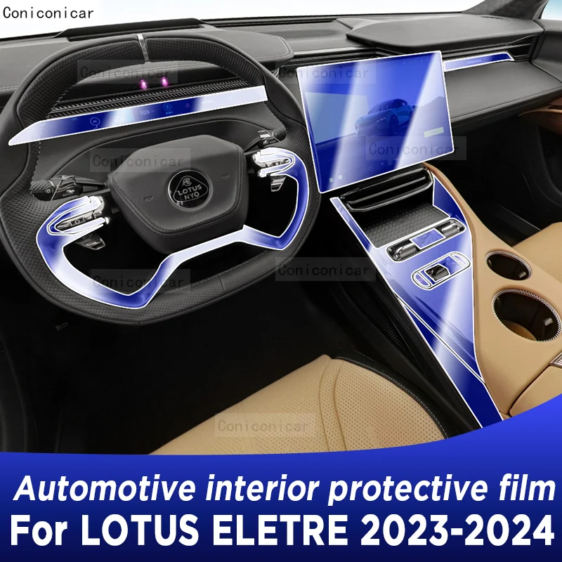 

For LOTUS ELETRE 2023 2024 S+ R+ Gearbox Panel Dashboard Navigation Automotive Interior Protective Film TPU Anti-Scratch