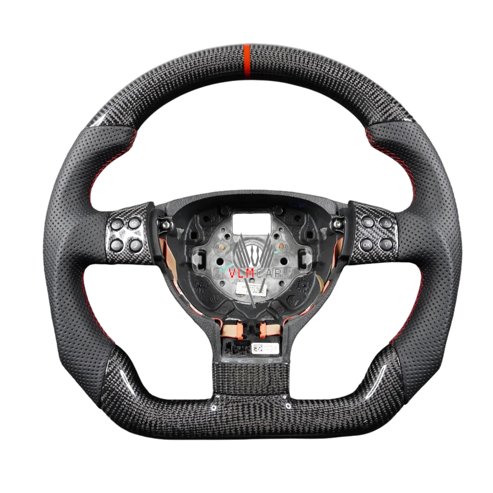 

Изготовленное на заказ рулевое колесо из углеродного волокна для VW Golf MK5 GTI R32 2004-2009 Jetta MK5 5-го поколения с прямой посадкой в гоночном стиле Volkswagen