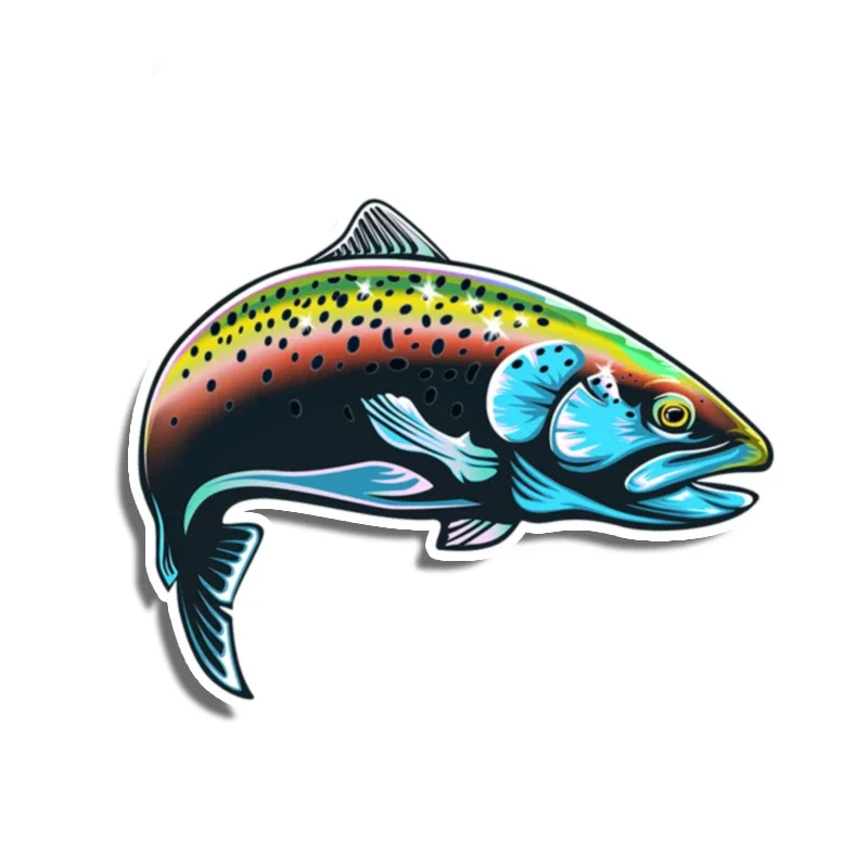 

Rainbow Trout Car Sticker Cross Country Diesel Car Motorcycle Auto Parts Personalized Decoration Refrigerator Car Fun Decal PVC