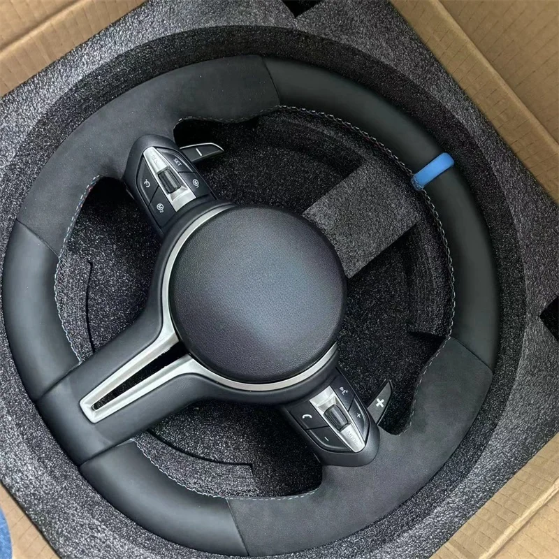 

Автомобильный руль из замши и кожи для BMW F10 F30 F20 F31 F36 M3 M5 M6 F01 F02 F06 F07 F11 F12 F14 F15 F16 Автомобильные аксессуары