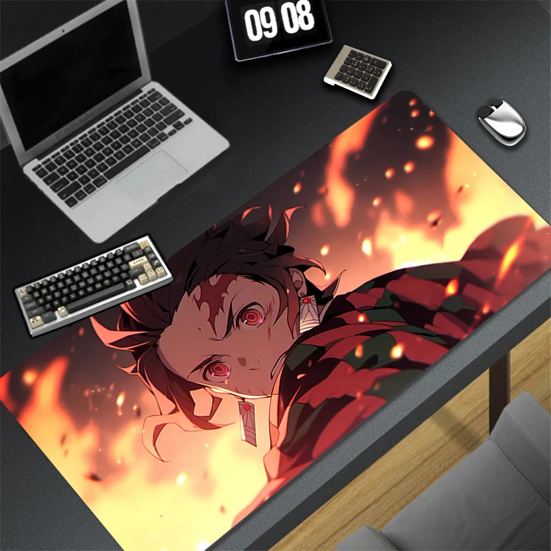 

Pattern Game Mousepad D-demon Slayer Pad Rubber Mouse Mat Desk Gaming Non Slip Table Mat PC Gamer Cabinet Mousepad Keyboard Pad