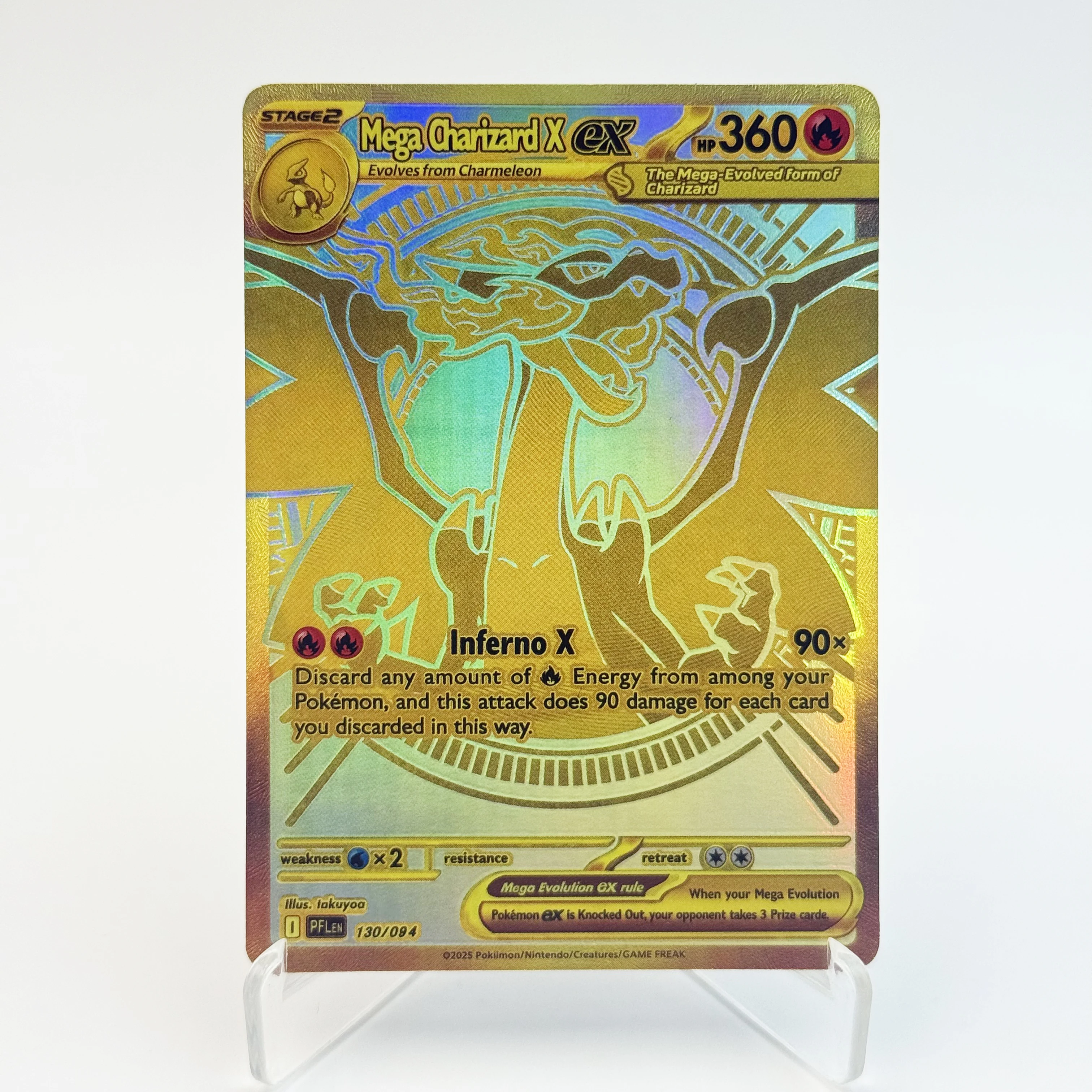 بطاقة PKM PTCG ASC/MEG/PFL Mega Charizard Y ex Lucario Gardevoir بطاقة نادرة طبق الأصل بطاقات ألعاب الوكيل الإنجليزية