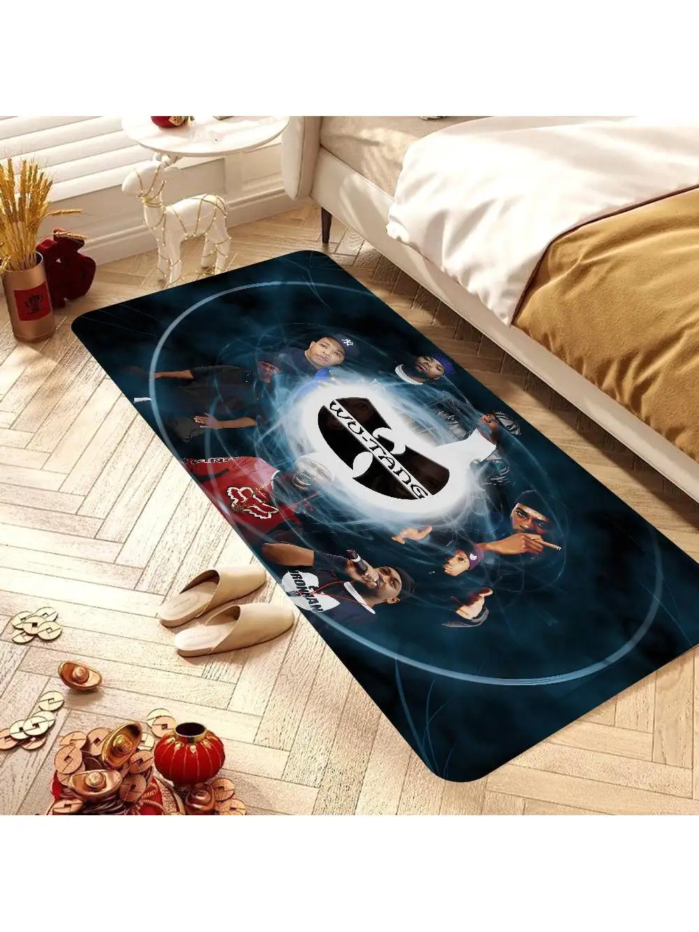 Tapis de chambre WU-T--T--ANG CLAN, antidérapant, absorbant l'eau, coussin long, tapis de chambre, paillasson d'accueil