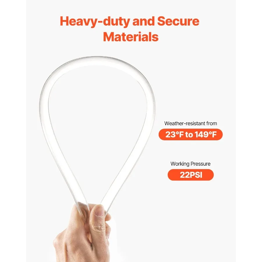 أنابيب الفينيل الشفافة 3 8 ID x 1 2 OD 50FT خرطوم أنابيب PVC البلاستيكية
