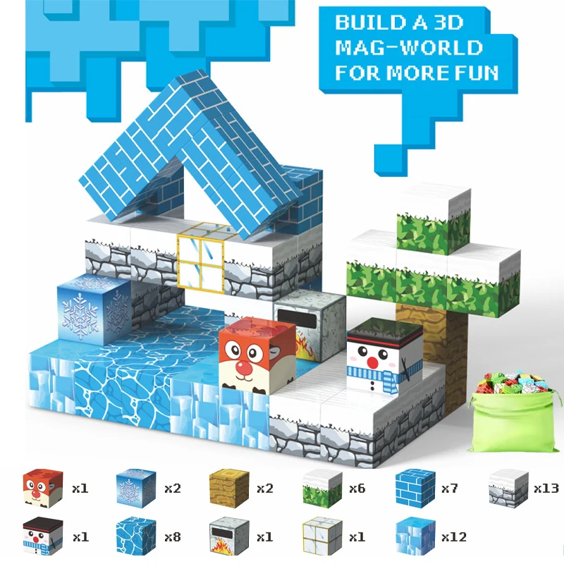 

Магнитные детские игрушки в мире льда и снега. Упражнение мышление и практические abilities. Подарки для детей.