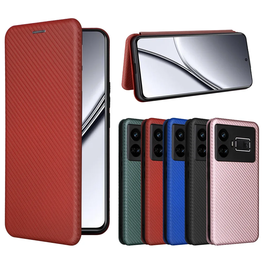 

Флип-чехол для OPPO Realme GT5 5G, магнитный кожаный чехол для карточек, защитный чехол для телефона