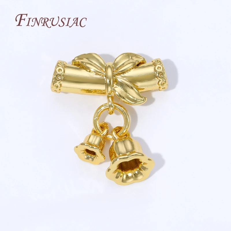 

2/4/8Pcs 18K Gold Plated Bail For Bracelets,Tube Bead For Charms Jewelry Making Supplies,DIY Pendants Necklaces Findings