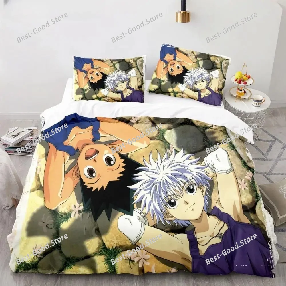 3D Print Anime Hunter X Hunter Duvet Cover Set Bedding Set Japanese Anime Twin Queen King Quilt Cover Pillowcases Home Textiles