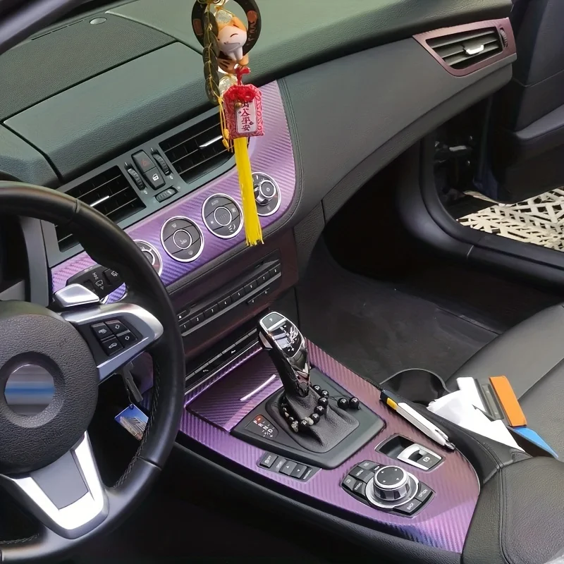 Carbon Fiber For BMW Z4 2009-2016 E89 Film Interior Stickers Center Console Gear Dashboard Air Door Handle Lift Panel