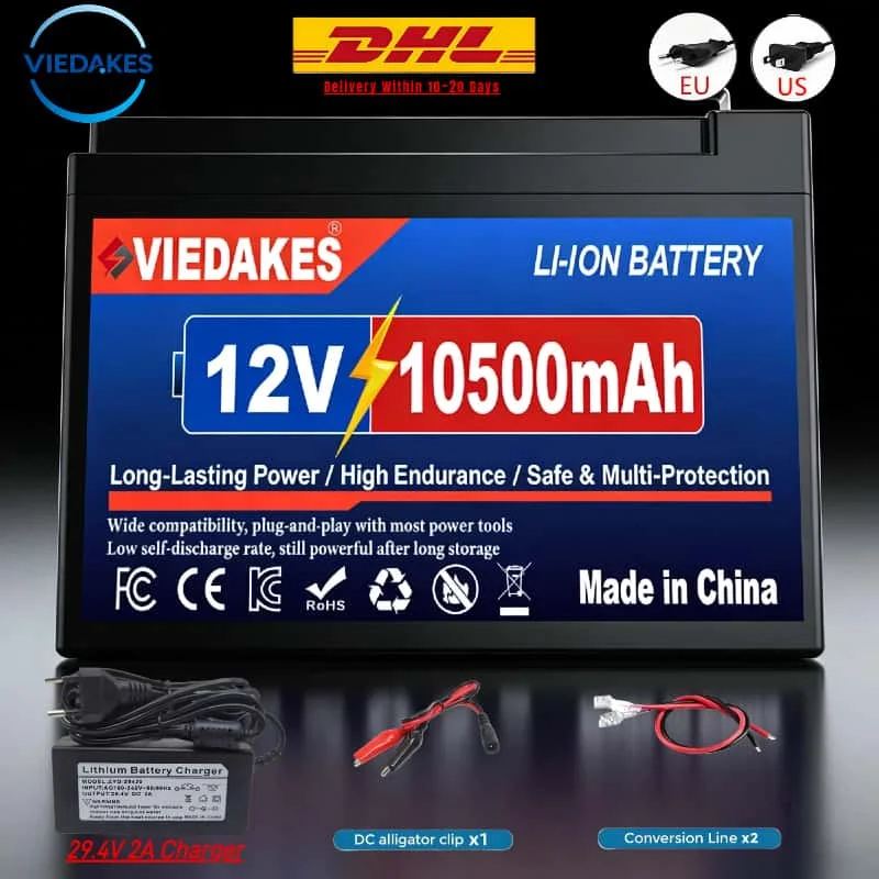 ความหนาแน่นสูง 💎   แบตเตอรี่ลิเธียม 3S7P 12V 10500mAh 18650 – พลังงานน้ำหนักเบาพิเศษสำหรับสกู๊ตเตอร์ไฟฟ้า, แคมป์ปิ้ง RV และการจัดเก็บพลังงานแสงอาทิตย์ ✈️